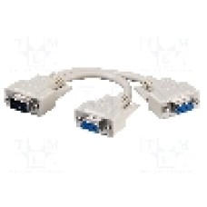 Cablu VGA - VGA, D-Sub 15pin HD soclu x2, D-Sub 15pin HD mufa, 0.17m, gri, Goobay - 95138