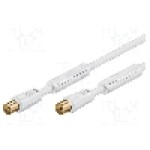 Cablu adaptor coaxiala 9,5mm mufa, coaxiala 9,5mm priza, 1.5m, 75Ω, Goobay - 67276