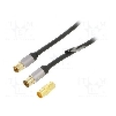 Cablu adaptor coaxiala 9,5mm mufa, coaxiala 9,5mm priza, 1.5m, 75Ω, Goobay - 78066