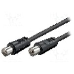 Cablu adaptor coaxiala 9,5mm mufa, coaxiala 9,5mm priza, 2.5m, 75Ω, Goobay - 11722