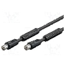 Cablu adaptor coaxiala 9,5mm mufa, coaxiala 9,5mm priza, 2.5m, 75Ω, Goobay - 50729