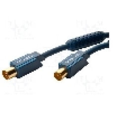 Cablu adaptor coaxiala 9,5mm mufa, coaxiala 9,5mm priza, 2m, {{Impedanţa de unda}}, CLICKTRONIC - 70401
