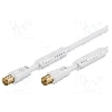 Cablu adaptor coaxiala 9,5mm mufa, coaxiala 9,5mm priza, 5m, 75Ω, Goobay - 67279