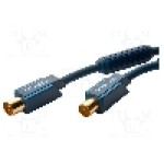 Cablu adaptor coaxiala 9,5mm mufa, coaxiala 9,5mm priza, 5m, {{Impedanţa de unda}}, CLICKTRONIC - 70403