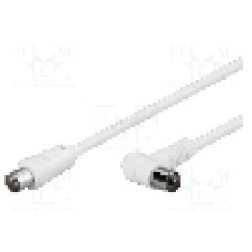 Cablu adaptor coaxiala 9,5mm mufa, coaxiale 9,5mm soclu in unghi, 1.5m, 75Ω, Goobay - 67359