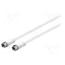 Cablu adaptor coaxiala 9,5mm mufa, din ambele parţi, 1m, 75Ω, Goobay - 66620