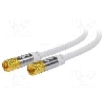 Cablu adaptor coaxiala 9,5mm mufa, din ambele parţi, 3m, 75Ω, Goobay - 70606