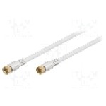 Cablu adaptor din ambele parţi, F mufa, 10m, 75Ω, Goobay - 67289