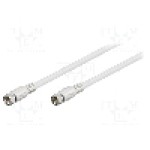 Cablu adaptor din ambele parţi, F mufa, 1.5m, 75Ω, Goobay - 50737