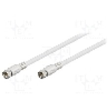 Cablu adaptor din ambele parţi, F mufa, 2.5m, 75Ω, Goobay - 50738