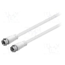 Cablu adaptor din ambele parţi, F mufa, 3m, 75Ω, Goobay - 58817