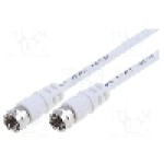 Cablu adaptor din ambele parţi, F mufa, 5m, {{Impedanţa de unda}}, Goobay - 11725