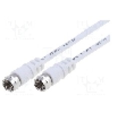 Cablu adaptor din ambele parţi, F mufa, 5m, {{Impedanţa de unda}}, Goobay - 11725