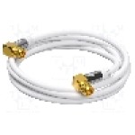 Cablu adaptor din ambele parţi, mufa in unghi F, 10m, 75Ω, Goobay - 70490