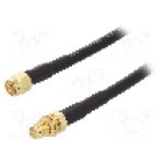 Cablu adaptor reverse, SMA mufa, SMA soclu, 2m, 50Ω, Goobay - 51676