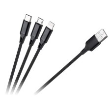 CABLU 3 IN 1 USB MICROUSB, TIP C, LIGHTNING M - ML0807B-1