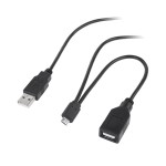 CABLU MICRO USB - USB TATA + USB MAMA - KOM0517