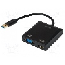 Cablu D-Sub 15pin HD soclu, HDMI soclu, USB A mufa, USB 2.0, USB 3.0, lungime {{Lungime cablu}}, {{Culoare izolaţie}}, LOGILINK - UA0234