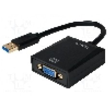 Cablu D-Sub 15pin HD soclu, USB A mufa, USB 2.0, USB 3.0, lungime {{Lungime cablu}}, {{Culoare izolaţie}}, LOGILINK - UA0231
