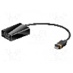 Cablu D-Sub 15pin HD soclu, USB B micro mufa, Slim Port, lungime 0.2m, {{Culoare izolaţie}}, Goobay - 61751
