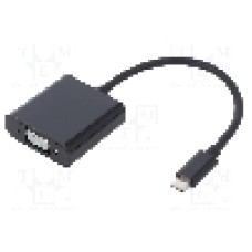 Cablu D-Sub 15pin HD soclu, USB C mufa, USB 3.1, lungime 0.23m, {{Culoare izolaţie}}, QOLTEC - 50376