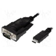 Cablu D-Sub 9pin mufa, USB C mufa, USB 1.1, USB 2.0, lungime 1.2m, negru, LOGILINK - AU0051