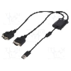 Cablu D-Sub 9pin mufa x2, USB A mufa, USB 1.1, USB 2.0, lungime {{Lungime cablu}}, {{Culoare izolaţie}}, LOGILINK - AU0031