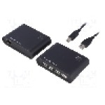 Cablu DC soclu, RJ45 soclu x2, USB A soclu x4, USB B soclu, USB 1.1, USB 2.0, lungime {{Lungime cablu}}, negru, LOGILINK - UA0230