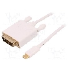 Cablu DVI-D (24+1) mufa, USB C mufa, USB 3.1, lungime 2m, {{Culoare izolaţie}}, QOLTEC - 50417