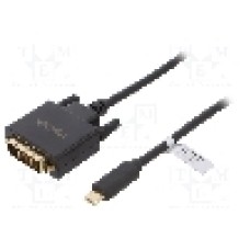 Cablu DVI-D (24+1) mufa, USB C mufa, {{Versiune}}, lungime 1.8m, {{Culoare izolaţie}}, LOGILINK - UA0331