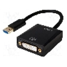 Cablu DVI-I (24+5) soclu, USB A mufa, USB 2.0, USB 3.0, lungime {{Lungime cablu}}, {{Culoare izolaţie}}, LOGILINK - UA0232