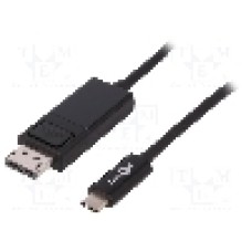 Cablu DisplayPort mufa, USB C mufa, High Speed, lungime 1.2m, {{Culoare izolaţie}}, Goobay - 79295