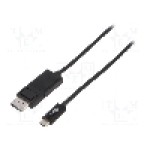 Cablu DisplayPort mufa, USB C mufa, USB 3.1, lungime 1.2m, negru, Goobay - 55984