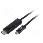 Cablu HDMI mufa, USB C mufa, High Speed, lungime 1.8m, {{Culoare izolaţie}}, Goobay - 77528
