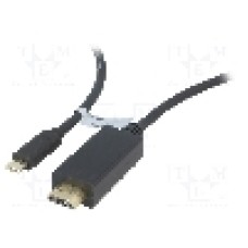 Cablu HDMI mufa, USB C mufa, {{Versiune}}, lungime 3m, negru, LOGILINK - UA0330