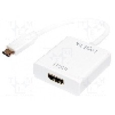 Cablu HDMI soclu, USB C mufa, HDCP 1.3, HDMI 1.4, USB 3.0, lungime 140mm, {{Culoare izolaţie}}, LOGILINK - UA0236A