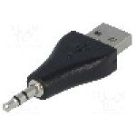 Cablu Jack 3,5mm 3pin mufa, USB A mufa, USB 2.0, lungime {{Lungime cablu}}, {{Culoare izolaţie}}, Goobay - 93981