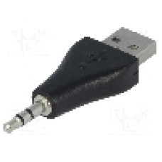 Cablu Jack 3,5mm 3pin mufa, USB A mufa, USB 2.0, lungime {{Lungime cablu}}, {{Culoare izolaţie}}, Goobay - 93981