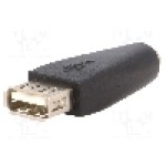 Cablu Jack 3,5mm 3pin soclu, USB A soclu, USB 2.0, lungime {{Lungime cablu}}, {{Culoare izolaţie}}, Goobay - 93982