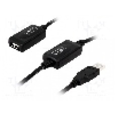 Cablu USB A mufa, USB A soclu, USB 1.1, USB 2.0, lungime 10m, {{Culoare izolaţie}}, LOGILINK - UA0143