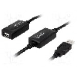 Cablu USB A mufa, USB A soclu, USB 1.1, USB 2.0, lungime 20m, {{Culoare izolaţie}}, LOGILINK - UA0146