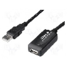 Cablu USB A mufa, USB A soclu, USB 2.0, lungime 10m, {{Culoare izolaţie}}, Goobay - 95119