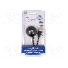 Cablu USB A mufa, USB A soclu, USB 2.0, lungime 1.5m, negru, LOGILINK - CU0013B