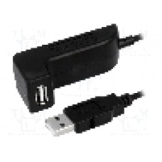 Cablu USB A mufa, USB A soclu, USB 2.0, lungime 1.5m, negru, LOGILINK - CU0036