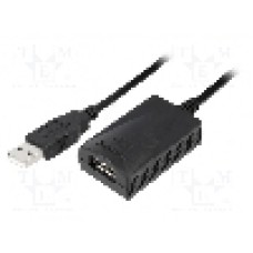 Cablu USB A mufa, USB A soclu, USB 2.0, lungime 5m, {{Culoare izolaţie}}, Goobay - 68876