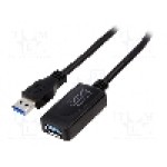 Cablu USB A mufa, USB A soclu, cu amplificator, USB 3.0, lungime 5m, {{Culoare izolaţie}}, DIGITUS - DA-73104
