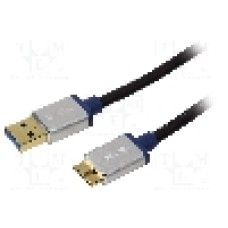 Cablu USB A mufa, USB B micro mufa, USB 3.0, lungime 1m, negru, LOGILINK - BUAM310