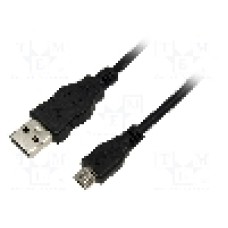Cablu USB A mufa, USB B micro mufa, {{Versiune}}, lungime 3m, negru, LOGILINK - CU0059