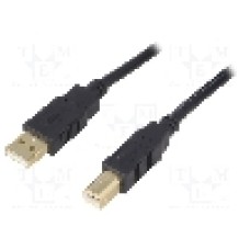 Cablu USB A mufa, USB B mufa, USB 2.0, lungime 1.8m, negru, BQ CABLE - CAB-USBAB/1.8G-BK