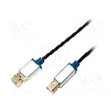 Cablu USB A mufa, USB B mufa, USB 2.0, lungime 2m, negru, LOGILINK - BUAB220